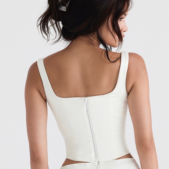 House of CB Rafa Satin Longline Corset in Ivory. XS. NWT. - Picture 3 of 15